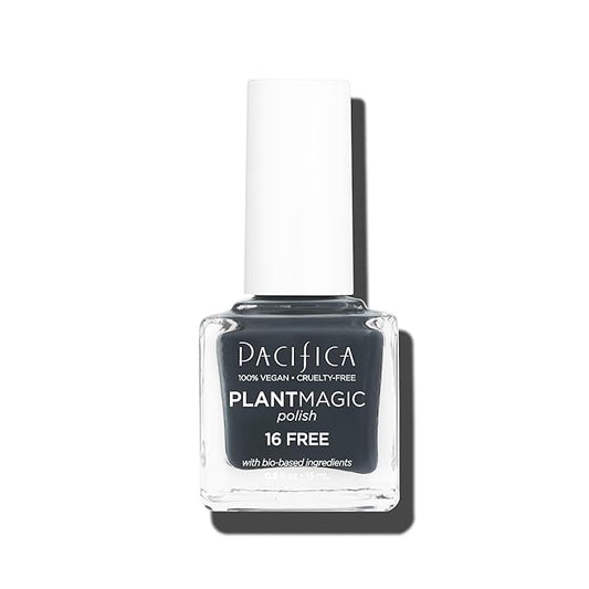 Pacifica Natural Nail Polish – Plant Magic Black Nail Polish - Plant Based, Non-Toxic & Clinically Tested - Lasting Colors, Glossy, Chip-Resistant, Clean Beauty, Dermatologist Approved Dolphin Grey