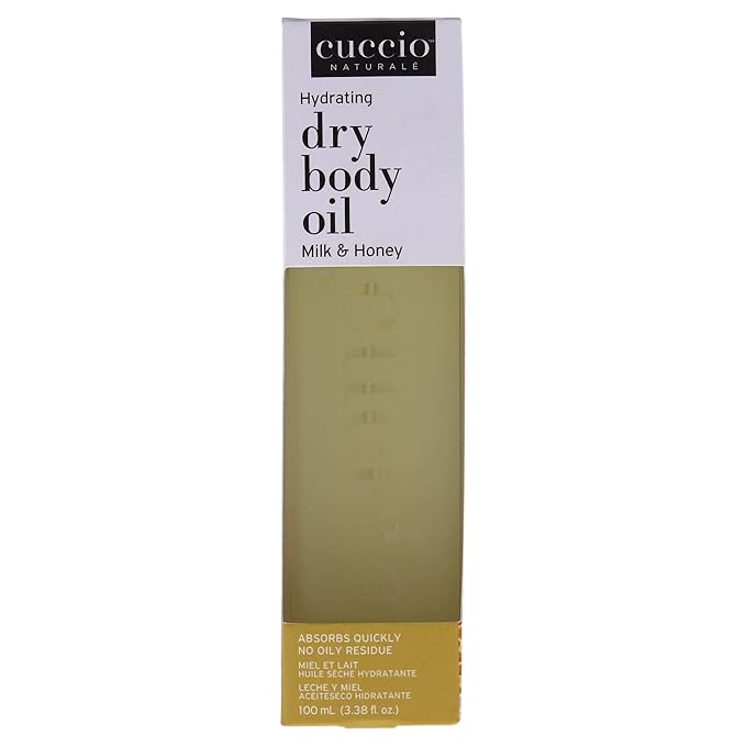 Cuccio Naturale Hydrating Dry Body Oil - Milk & Honey, Paraben-Free, 3.38 Oz