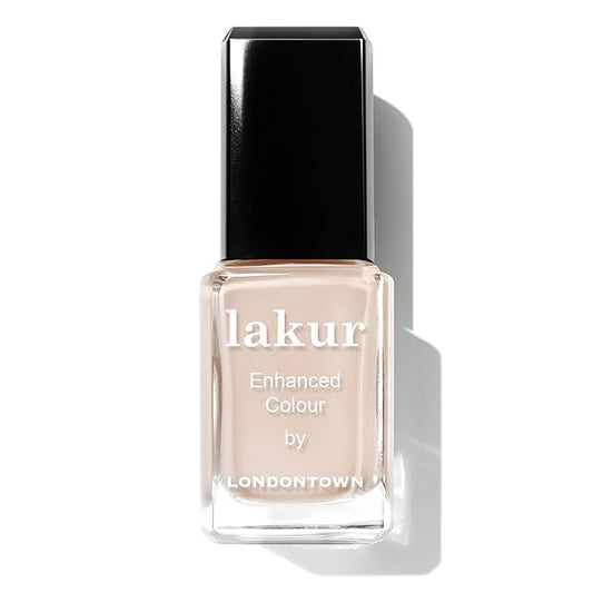 LONDONTOWN lakur Nail Polish - Chip-Resistant, Non-Toxic, Conditions & Hydrates Nails | Glossy Natural Beige, Linen, .40 fl oz