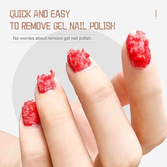 JODSONE 10ml Gel Nail Remover 2Pcs Quick Gel Polish Remover 3-5 Minutes for Nails