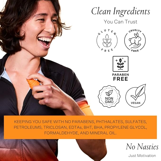 Cooling Body Spray with Menthol and Aromatherapy Orange Ginger Scent to Help You Energize, 2.7 oz. | Anytime Immediate Heat Relief | TSA Approved | Gluten Free | Vegan | Paraben Free