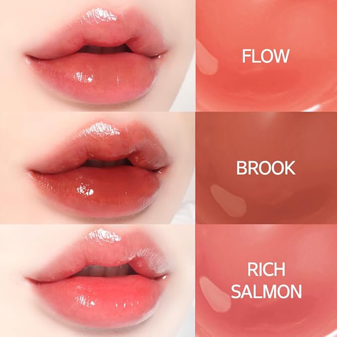 INGA Water Glow Lip Tint | Hydrating, Glossy Korean Lip Tint with Sheer Color & Glass-Like Shine | Long-Lasting, Non-Sticky Korean Lip Stain (FLOW)
