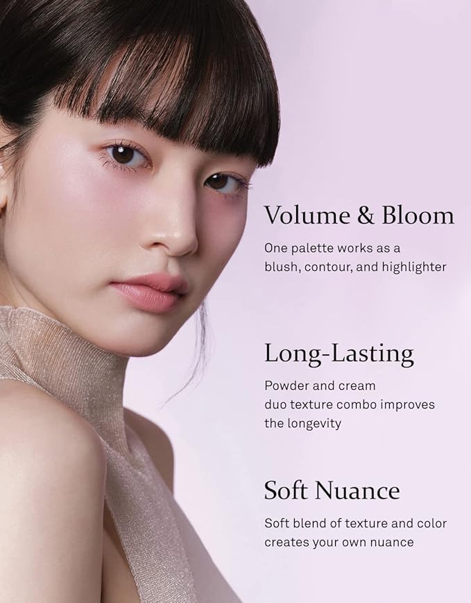 hince True Dimension Layering Cheek - Cream & Pressed Powder 2 Different Shades & Textures - Silky Seamless Long Lasting Blush Makeup - Muted Beige & Elegant Rose Beige (1, DREAMLIKE, L003)