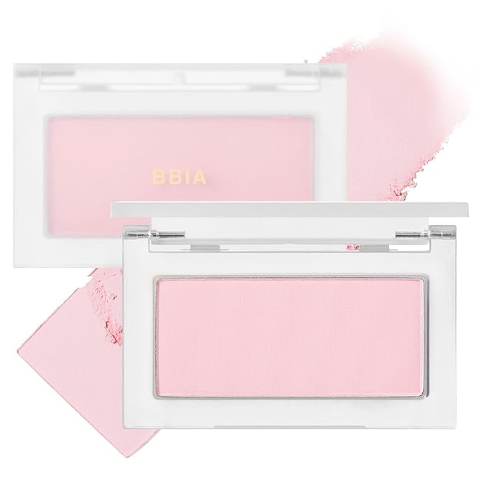 BBIA Ready To Wear Powder Cheek Blush 3 Color – Buildable & Blendable Soft Blush for Cheeks, Matte & Shimmery Finish, Lightweight, Long-Lasting, Vegan, Korea Face Makeup, 0.19oz (01 POWDER PINK)