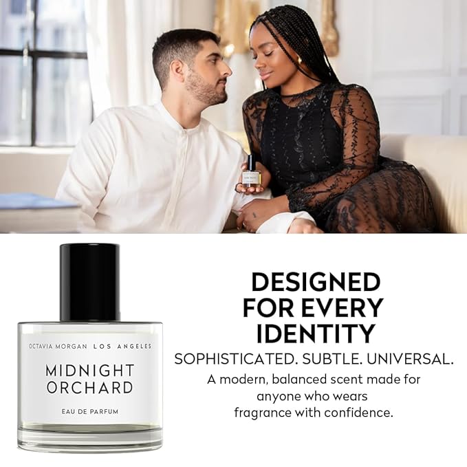 OCTAVIA MORGAN Midnight Orchard Eau De Parfum- Travel Perfume with Lush Peach, Golden Apricot & Smooth Sandalwood for a Fruity-Woody Signature- Graceful Fragrance Designed to Captivate All Day - 50ML
