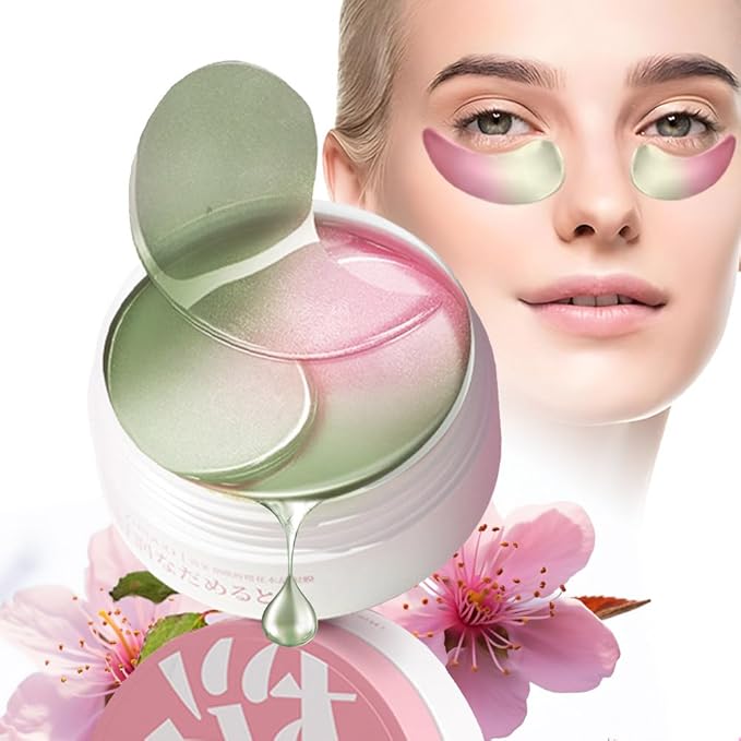 Under Eye Patches for Dark Circles, 30 Pairs Retinol Collagen Eye Gels Mask, Eye Patches for Dark Circles and Puffiness, Anti Aging Moisturizer For Women Gift, Crystal Cherry Blossom Color Eye Masks