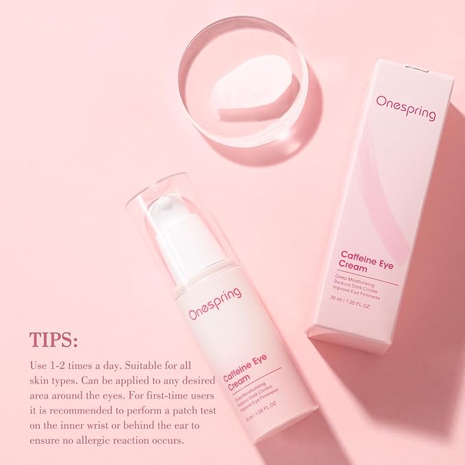 Eye Cream, Under Eye Cream with Caffeine + Hyaluronic Acid + Vitamin E, for Puffiness, Wrinkles & Fine Lines, Daily Cream for Moisturizing and Hydrating, Skin Care for Face, 1.05 Fl Oz