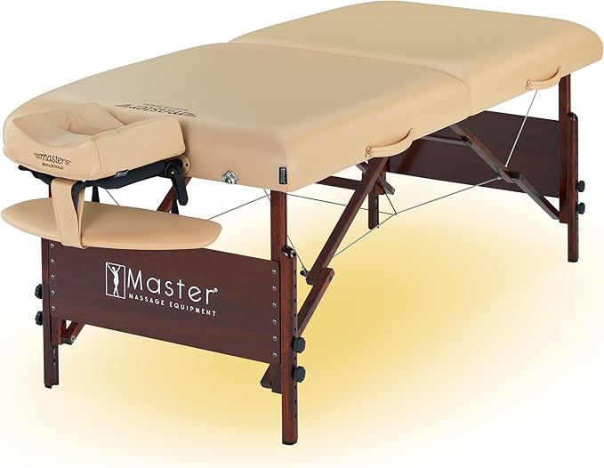 Master Massage 30" Del Ray Pro Portable Table Package (Cream, Standard with Ambient Lighting System)