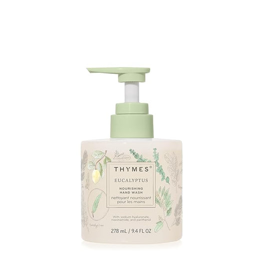 Thymes Nourishing Hand Wash - Liquid Hand Soap for Bathroom or Kitchen - Liquid Soap with Notes of Eucalyptus Oil, Lemon, Petitgrain, Bergamot, Lemongrass, & Lush Fir (Eucalyptus, 9.4 fl oz)