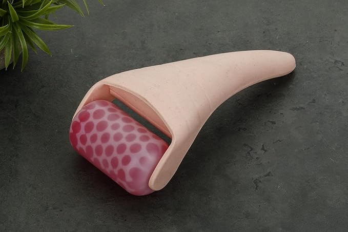 CRYO FACE Roller: Premium Ice Roller for Face Lift, Wrinkles, Double Chin Reducer, Self Care Gifts, Skin Care Tools, Radiant Glow (Beige)