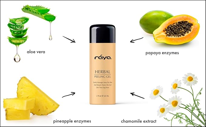 RAYA Herbal Facial Peeling Gel (110) | Gentle and Soft Exfoliator for Oily Skin | Helps Minimize Pores and Brighten Complexion