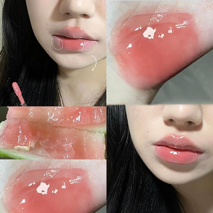 Petansy 6 Colors Jelly Lipstick Heart Shape Lipstick Set Plumping Serum Lip Balm Ultra Hydrating Smooth Lip Gloss for Women Makeup