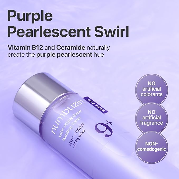 numbuzin No.9 Toner | NAD+ PDRN Glow Boosting Toner | Korean Skincare for Glowing, Firming, Wrinkles, Fine Lines | Salmon PDRN, Peptides | Essence for Aging, Dull Skin | 5.07 fl. Oz