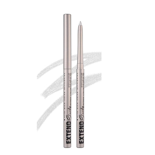 Silver Cream Eyeliner Pencil Waterproof Retractable Silver Gel Eyeliner Smudge-proof Hypoallergenic (02#)