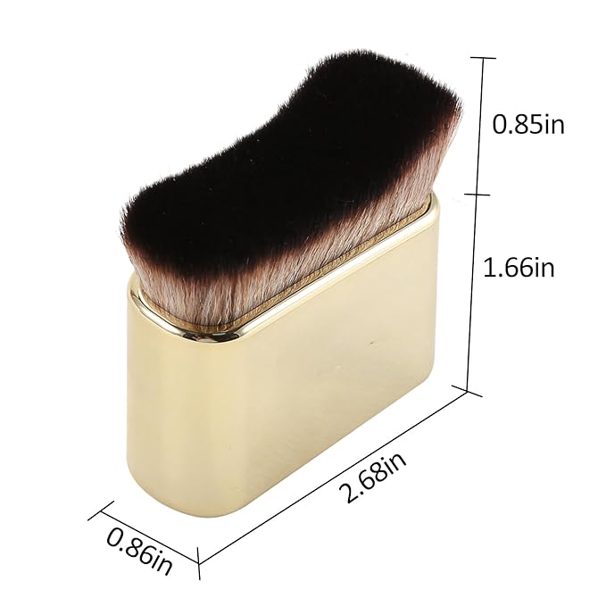Self Tan Brush-Kabuki Brush for Body,Sunscreen Tanning Brush,Blusher,Shadow,Powder,Bronzer and Foundation Self Tanner Brush,Makeup Brushes for Face and Body(Gold)