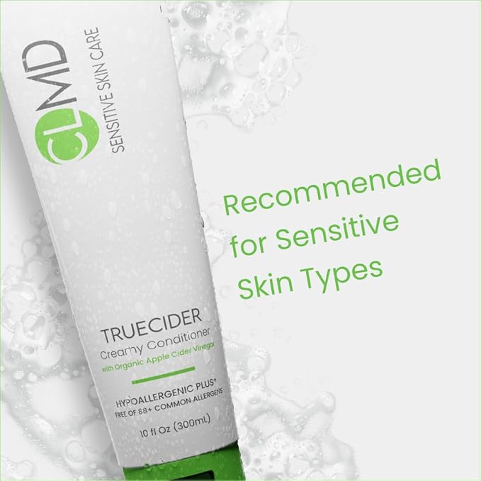 CLMD - TrueCider Creamy Conditioner – Nourishing Scalp & Hair Treatment with Keratin Amino Acids & Organic Apple Cider Vinegar – Supports Hair Growth, Soothes Scalp & Hydrates Hair – 10 fl oz