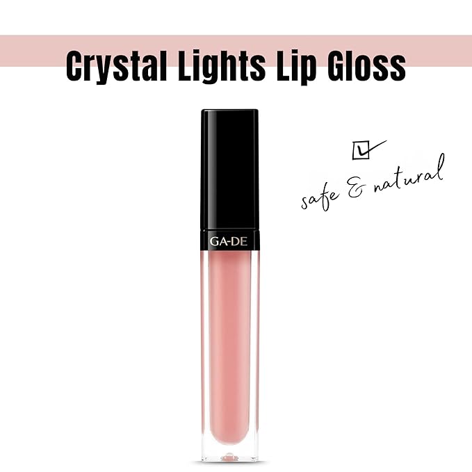 GA-DE Crystal Lights Lip Gloss, 525 - Enriched with Light-Reflecting Crystal Pearls - Smooth Silky, Rich Color - Moisturizes and Adds Shine - 0.2 oz