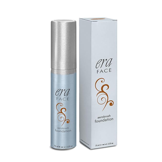 ERA Face spray makeup (R9 Chestnut, 2.25 oz) - airbrush foundation, everyday, buildable, professional spray on cosmetics by Era Beauty