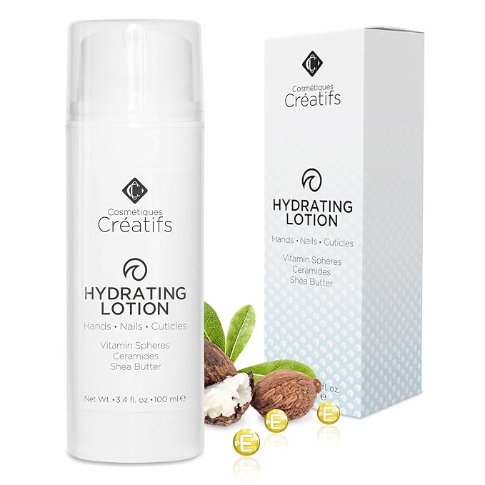Hydrating Lotion for Dry Hands, Nails, and Cuticles, 3.4 fl. oz., Daily Moisturizing Skincare for Soft, Sensitive Skin with Shea Butter and Ceramides