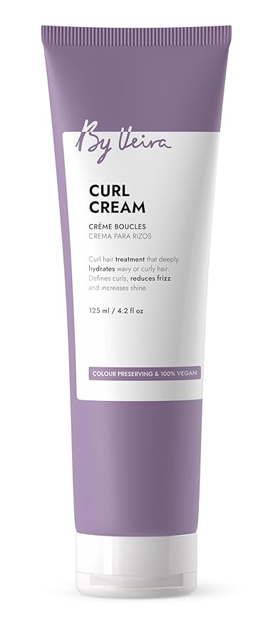 Curl Cream 4.2 Fl Oz, Gently Cleanses & Defines Curly Wavy Hair, Reduces frizz & Increases shine, Colour preserving & 100% vegan