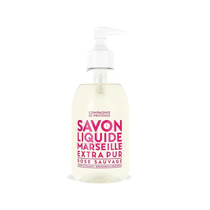 Compagnie de Provence Savon de Marseille Extra Pure Liquid Soap - Wild Rose - 10 Fl Oz Plastic Pump Bottle