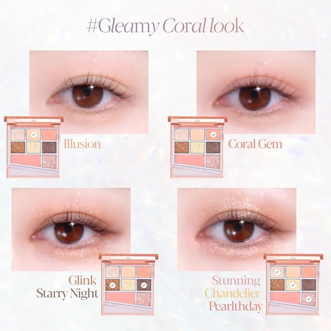 Espoir Real Eye Palette All New #4 Chandelier 0.17 oz | Multi-Use Long-Lasting Blendable 8 Colors Natural Glitter Soft veil matte Makeup Eyeshadow Palette for Various Makeup Looks | Korean Makeup