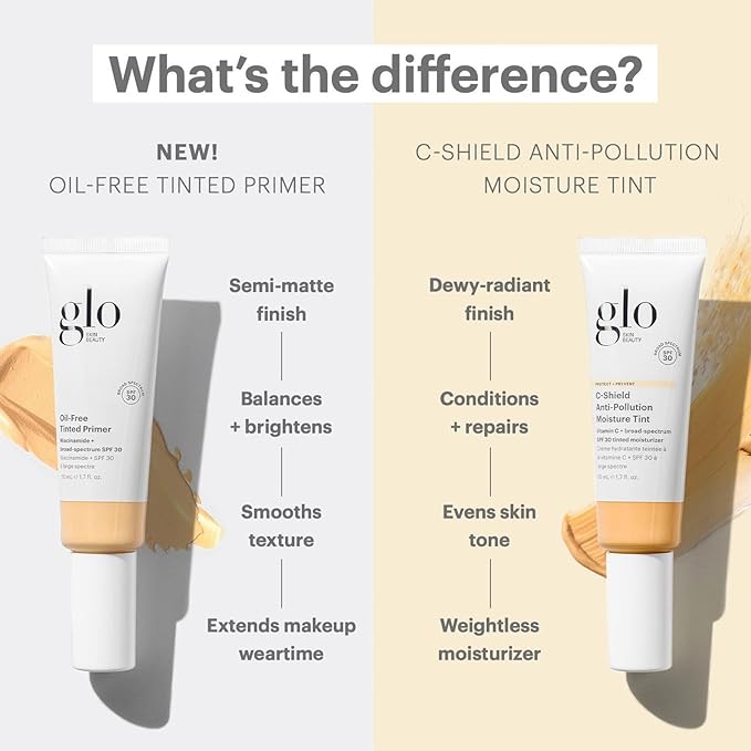 Glo Skin Beauty C-Shield Anti-Pollution Moisture Tint - Tinted Moisturizer With SPF 30 for Face, Broad Spectrum Protection & Vitamin C, 1.7 Oz (2N-Light)