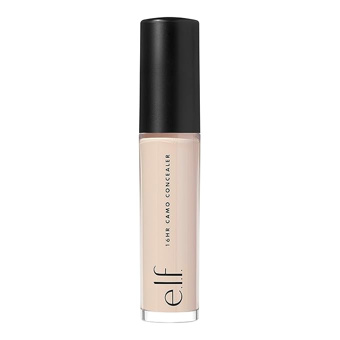 e.l.f. 16HR Camo Concealer, Full Coverage & Highly Pigmented, Matte Finish, Light Ivory, 0.203 Fl Oz