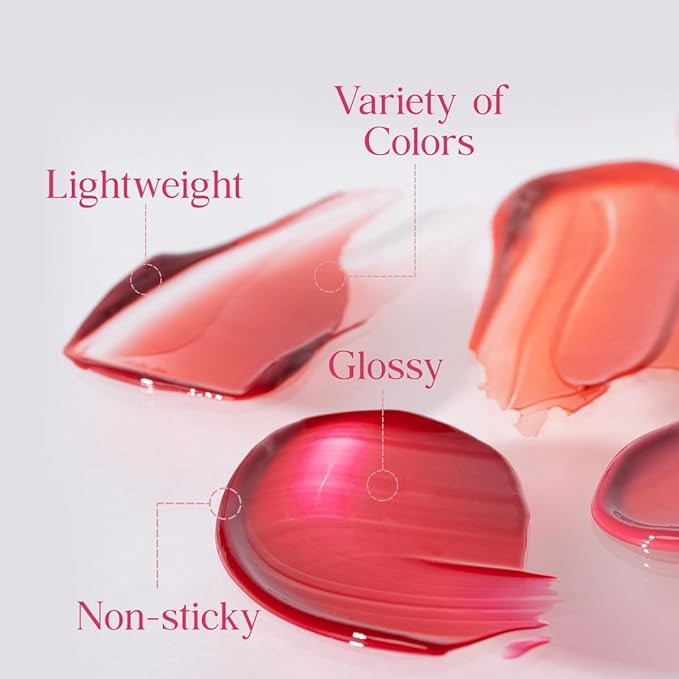 CLIO CRYSTAL GLAM TINT (CHERRY SERIES 028 DRY CHERRY), Glossy Finish, Lightweight, Buildable, Glass-Like, Smoothing, Long-Lasting, Vivid, Transparent, Shiny, Moisturizing Lip Stain, Korean Lip Tint