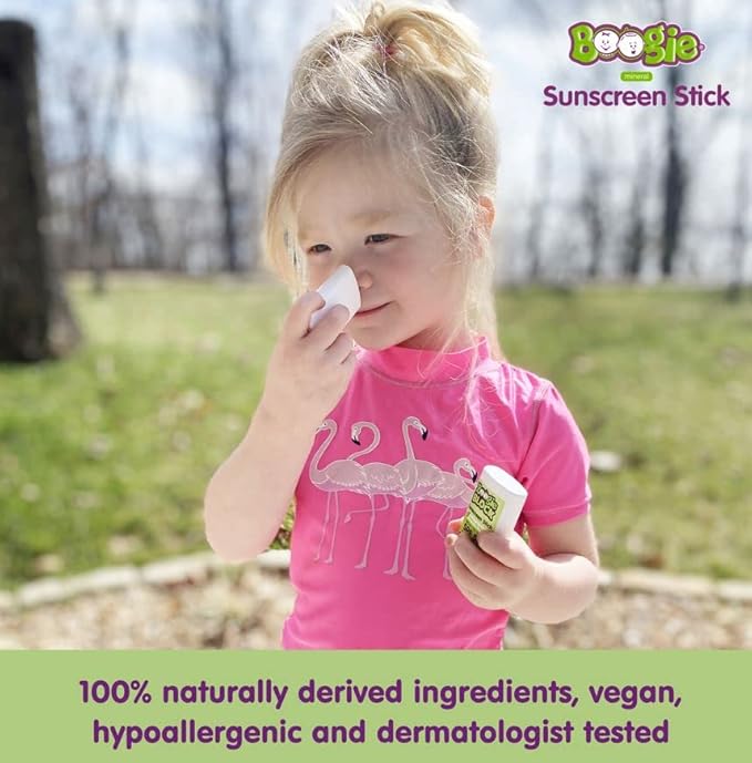 Baby Sunscreen Stick by Boogie, Mineral Sunscreen SPF 50, Travel Size Sunblock for Kids, FSA/HSA Eligible, Zinc Oxide, Water Resistant, Vegan, Fragrance Free, Pack of 1