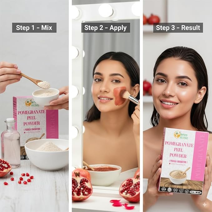 Herbs Botanica Pomegranate Peel Powder 100% Pure & Natural Pomegranate Powder for Herbal Tea, Skincare & DIY Beauty Finely Ground, Additive-Free, Resealable Pack 5.3 oz