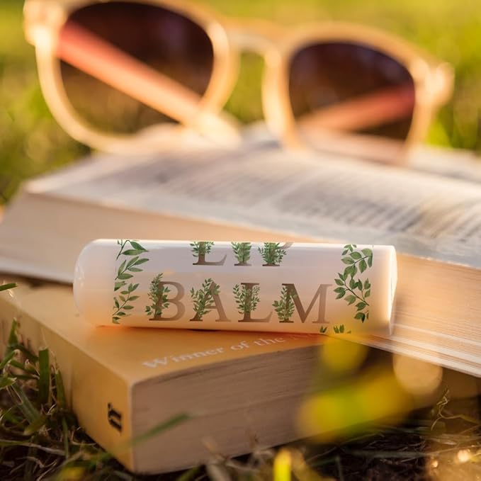 OLYCRAFT 100Pcs Self-Adhesive Lip Balm Tag Wrapping