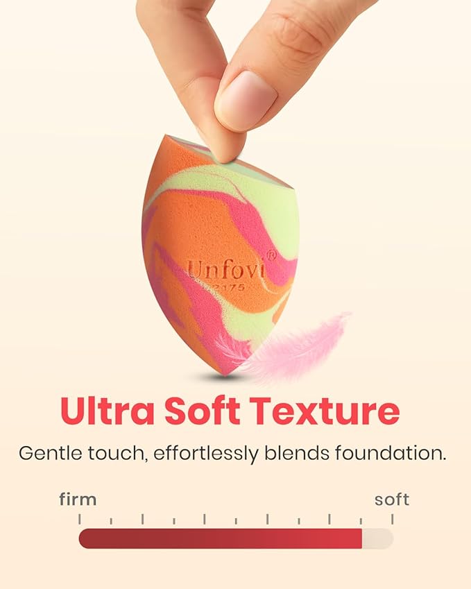 7Pcs Tri Color Makeup Sponge, Low Absorption Latex Free Soft Makeup Sponges For Foundation,Beauty Sponge Blender for Power&Cream,Liquid (Multicolor)