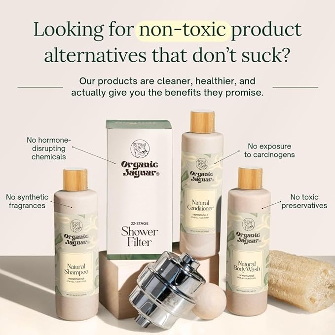 Organic Jaguar Natural Honeysuckle Body Wash with Aloe Vera Gel, Bath and Shower Soap Cleanser for Body Care, Leaves Skin Soft & Hydrated, Unscented, Sulfate and Paraben Free, 13.5 fl oz