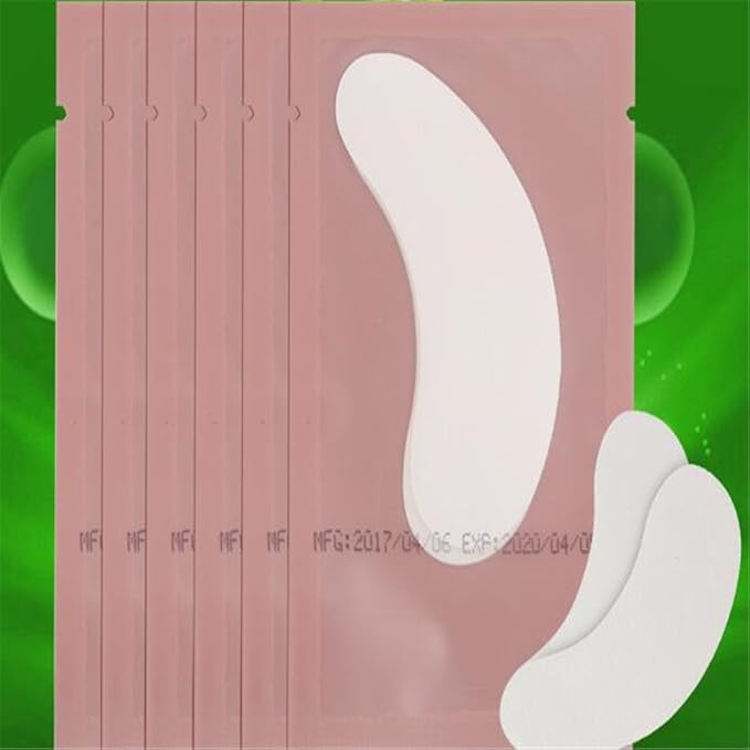 100 Pairs Set，Eye Gel Patches,Under Eye Pads Lint Free Lash Extension Eye Gel Patches for Eyelash Extension (pink)