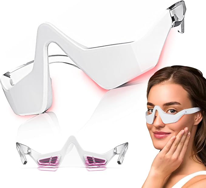 Johncase Under Eye Massager 3D Vibration Advaned Eyes Beauty Dark Circles Relaxing Eye Bevice Portable for Improvement Eyecare Glasses for Relaxtion