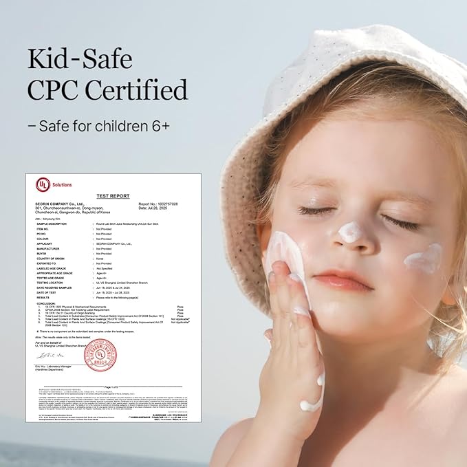 ROUND LAB Birch Juice Moisturizing Sun Stick SPF 50 | Korean Sunscreen Stick for face and body, No White Cast, Outdoor & Travel-Friendly 0.67oz