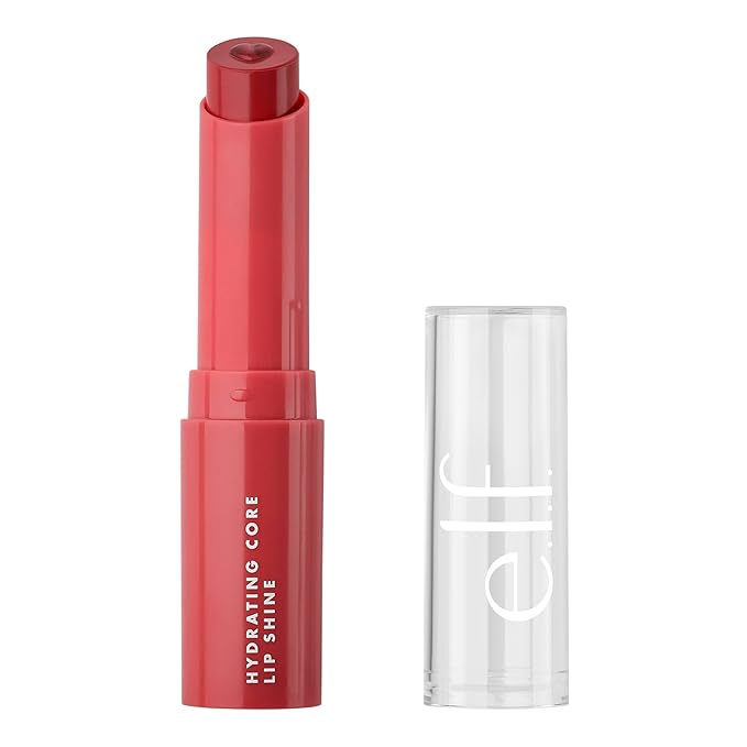 e.l.f. Hydrating Core Lip Shine, Lip Balm For A Sheer Tint Of Color & Soft Shine, Made With Nourishing Vitamin E, Vegan & Cruelty-Free, Joyful