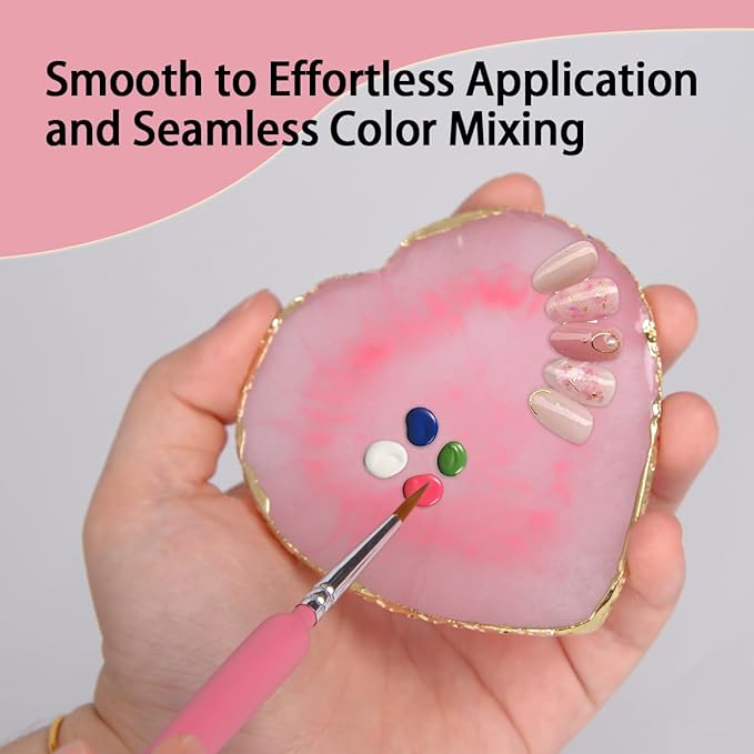 Nail Polish Palette, 2Pcs Resin Nail Art Palette,