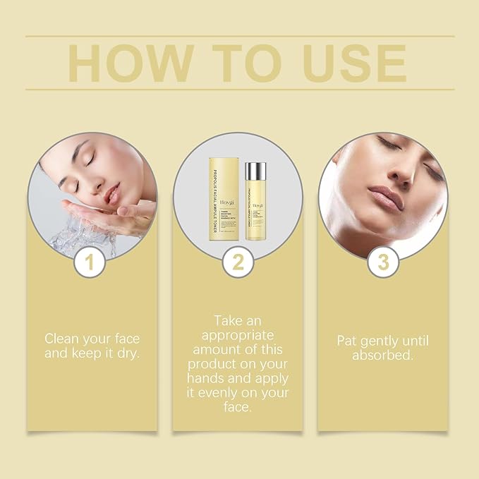 Toner for Face, Hydrating Face Toner with Propolis Extract & Hyaluronic Acid, Nourishing & Soothing, Skin Care for Radiant Glass Skin, 3.38 Fl. Oz