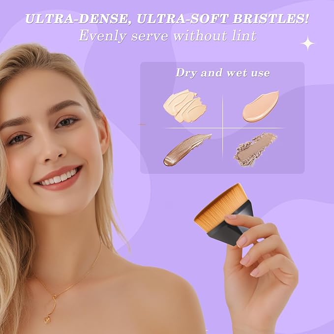 Waterproof Body Makeup, Beauty Body Foundation Cream with Brush, Full Coverage Body & Leg Makeup for Scars Imperfections, No Transfer, Natural Finish