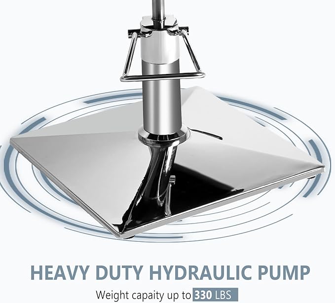 OmySalon Hydraulic Styling Chair for Hair Salon, Modern Hairdressing Barber Chair w/Square Base & Footrest, 360 Degrees Swivel, Beauty Spa Equipment