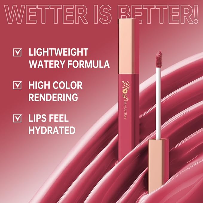 12 Colors Lip Gloss Set, High-Shine Waterproof Collection, Long Lasting Moisturizing Formula with Mirror Finish, Adult (10#, 1 Count (Pack of 1))