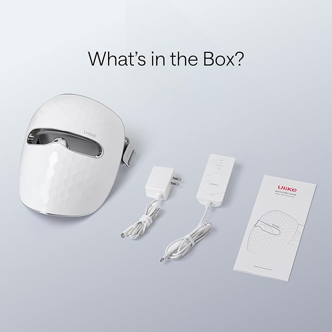 Ulike ReGlow LED Light Therapy Mask, Red Light Therapy for Face, 4 Modes with Red, Blue, Yellow & Infrared Red Lights for Reduce Acne & Anti-Aging, Eye-Protection, 272 Beads, Remote Control