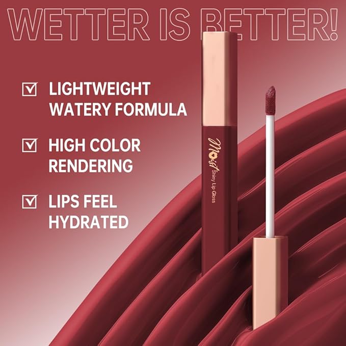 12 Colors Lip Gloss Set, High-Shine Waterproof Collection, Long Lasting Moisturizing Formula with Mirror Finish, Adult (12#, 1 Count (Pack of 1))