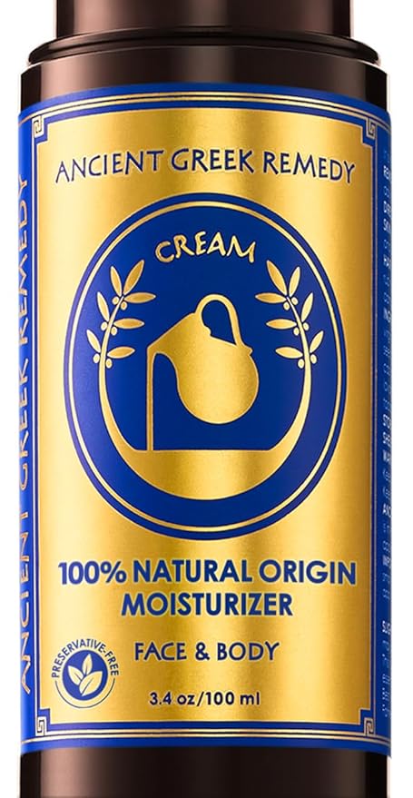 Ancient Greek Remedy Anti Aging Face Moisturizer for Women - Organic Face & Body Butter Cream for Dry Skin with Almond, Jojoba, Olive, Rosehip, Vitamin E & Lavender Oil. Natural Day & Night Cream