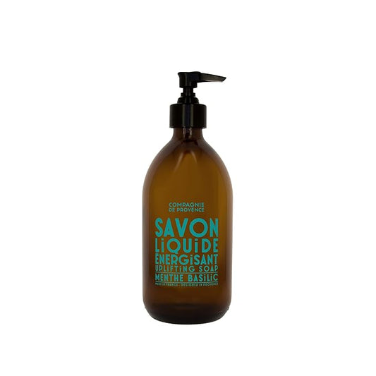 Compagnie de Provence Savon de Marseille Apothicare Liquid Soap, Mint Basil, 10 Fl Oz Plastic Pump Bottle