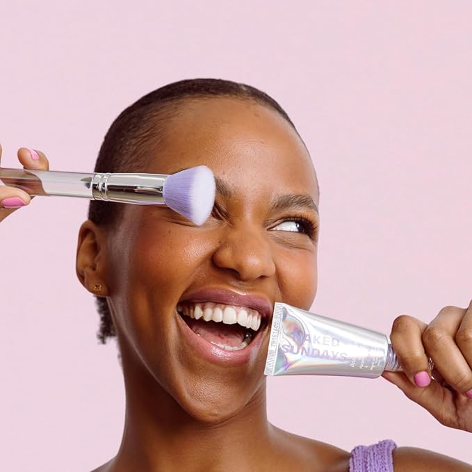 Naked Sundays BeautyScreen™ SPF 50 Mineral Peptide Foundation Tint – 2-in-1 Skin Tint & Mineral Sunscreen | Radiant, Buildable Coverage, Acne-Safe, Infused with Peptides (8 Golden Mahogany, 1.01 oz)