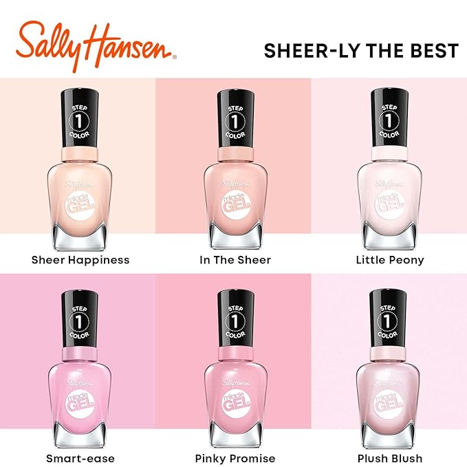 Sally Hansen Miracle Gel Nail Polish, Shade Once Chiffon a Time 248 (Packaging May Vary) (Sheer) (Pack of 2)