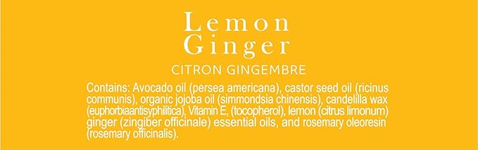 Lemon Ginger Lip Balm Collection, Vegan Lips,